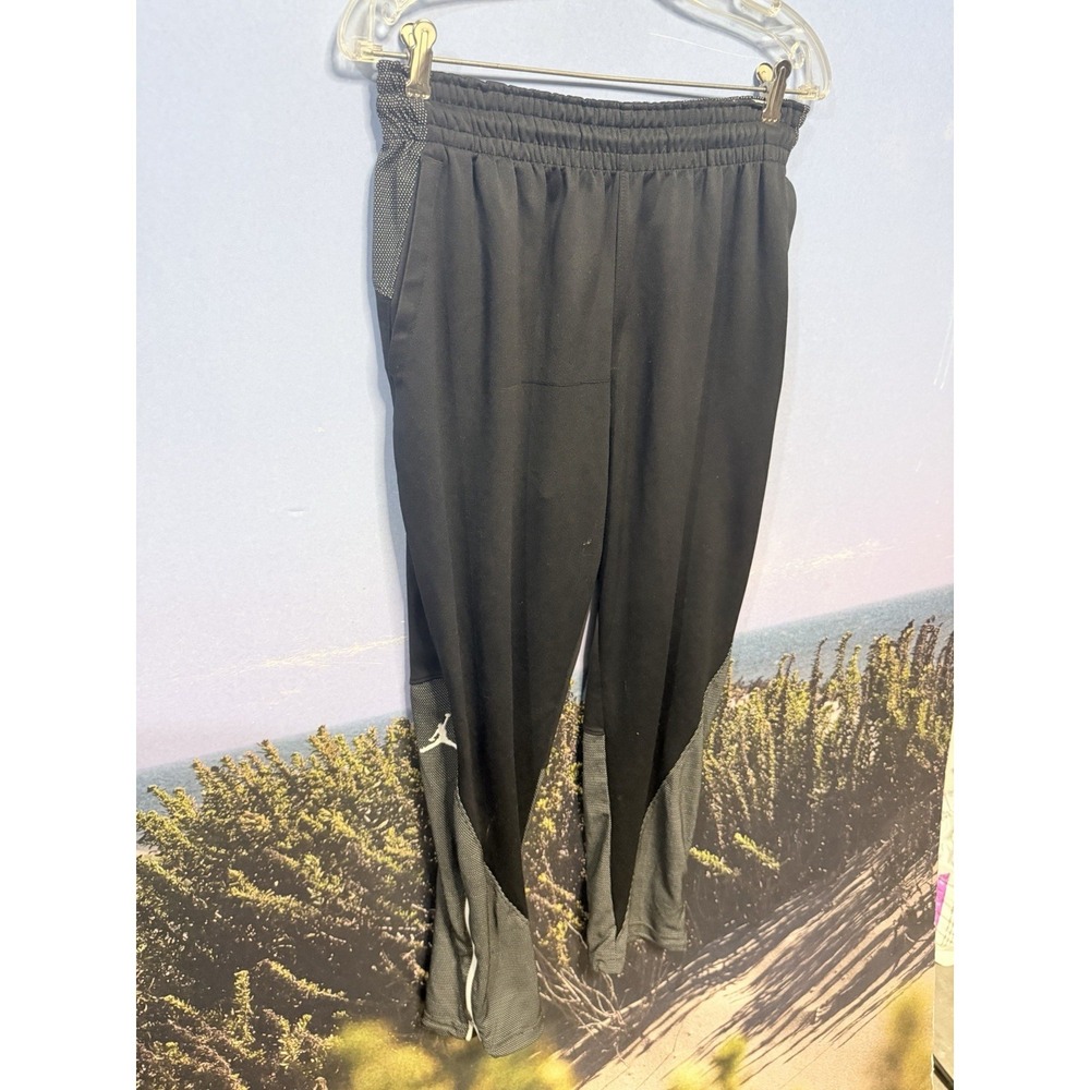 Air Jordan Dri Fit Pants Mens Size M‎  Black Joggers Nike Track Pant Ankle Zip